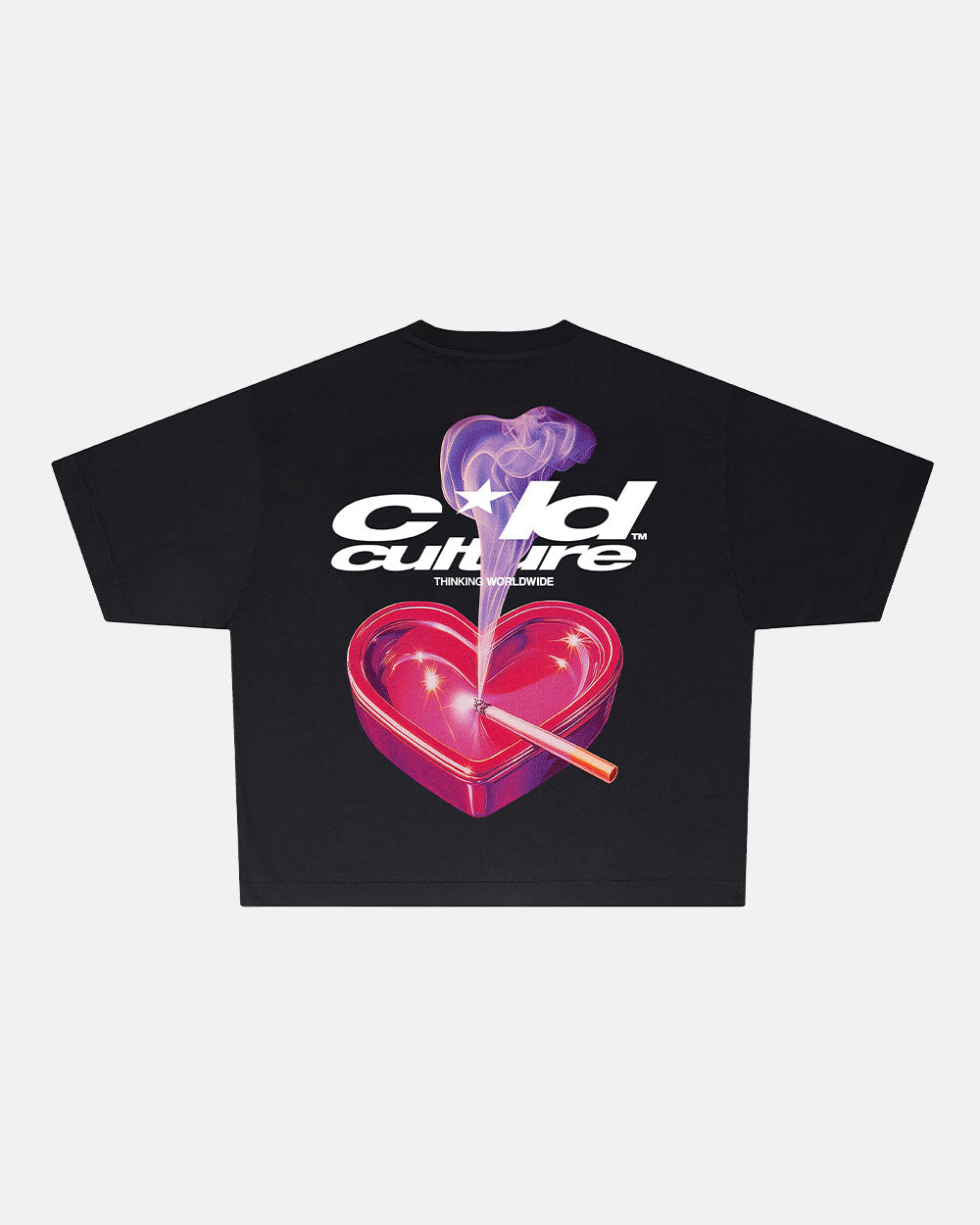 HEART ASHTRAY TEE BLACK