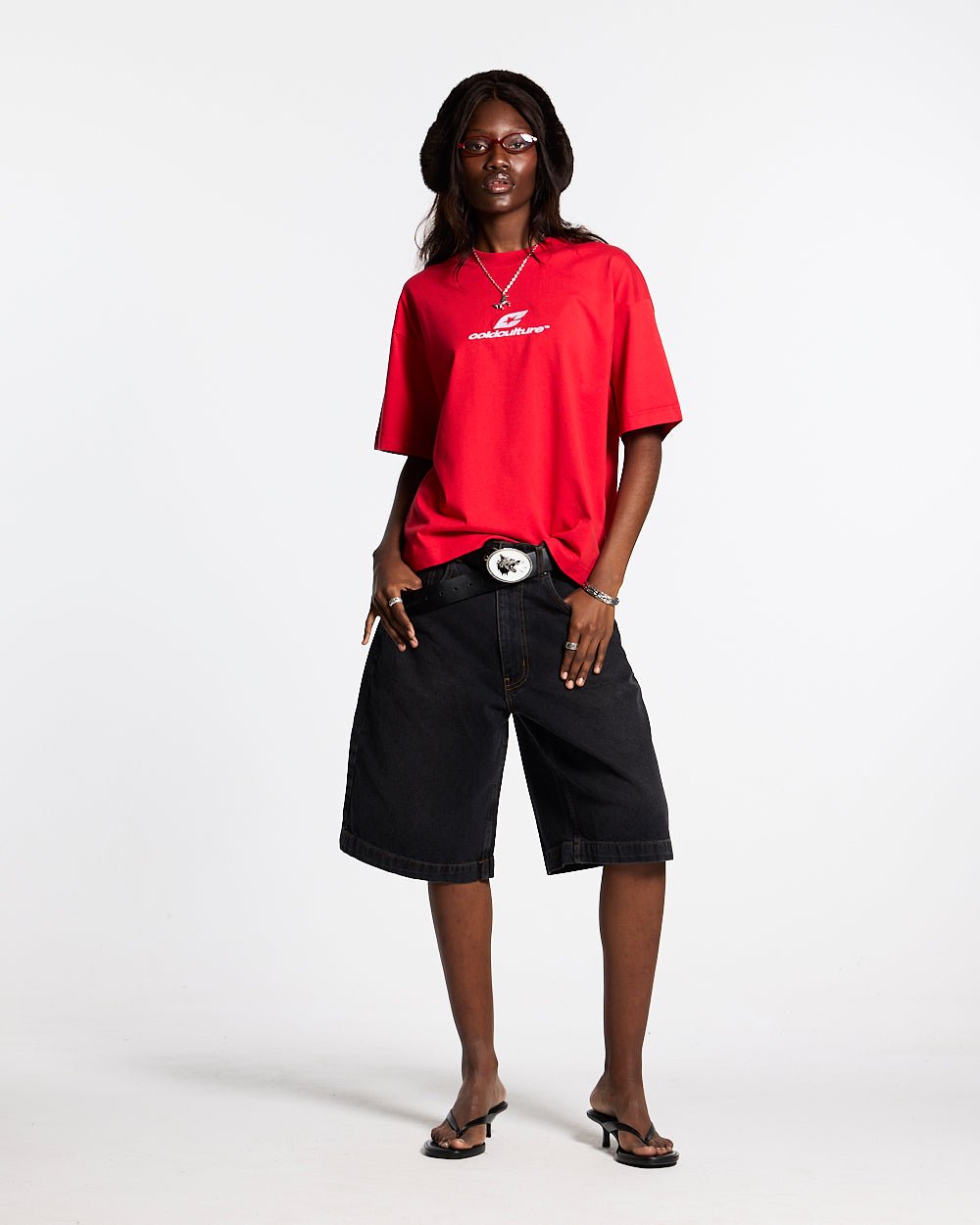 CURVED TEE RACING RED