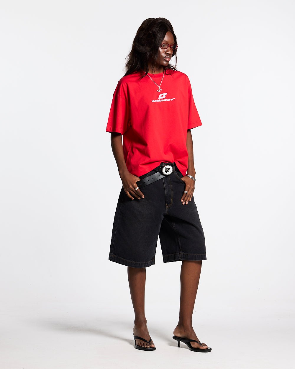 CURVED TEE RACING RED