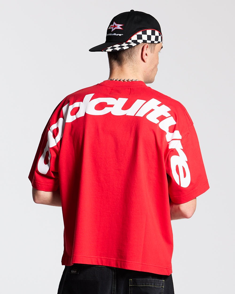CURVED TEE RACING RED
