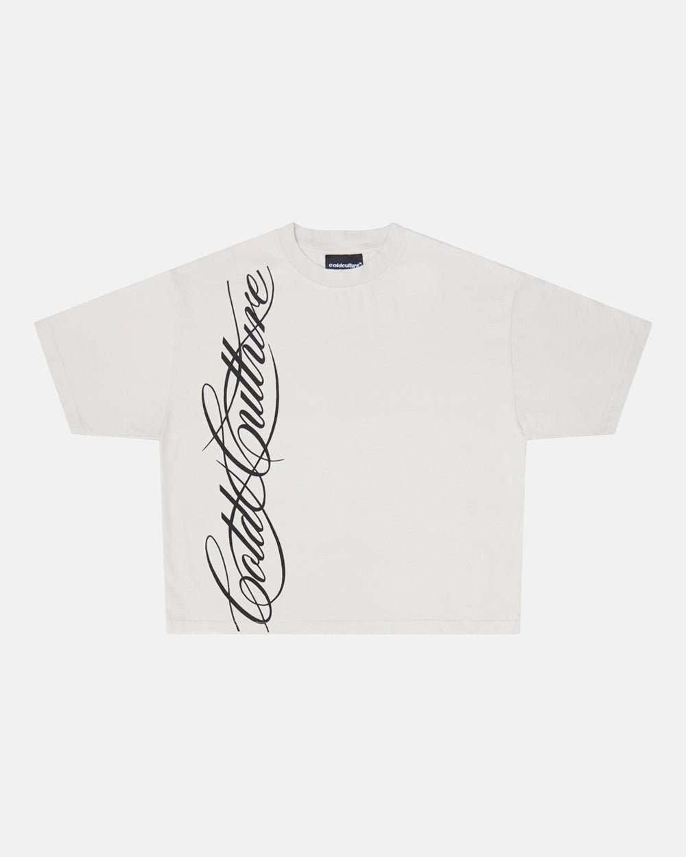 SCRIPT TEE LIGHT GREY