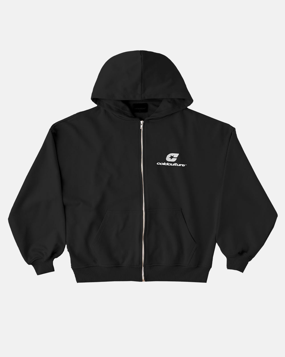 CURVED ZIP HOODIE INDIA INK