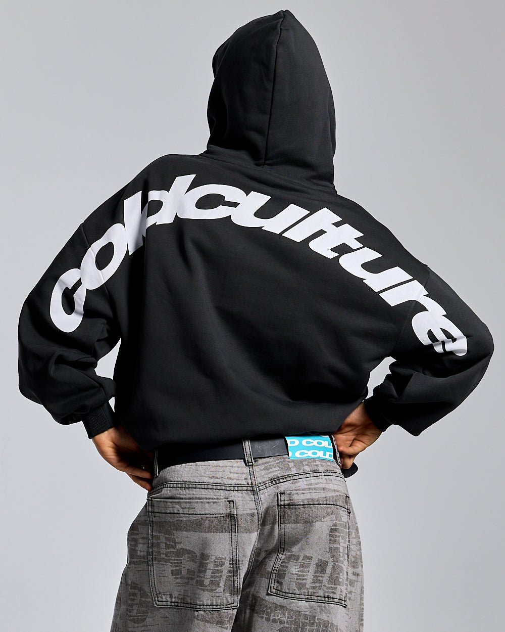 CURVED ZIP HOODIE INDIA INK