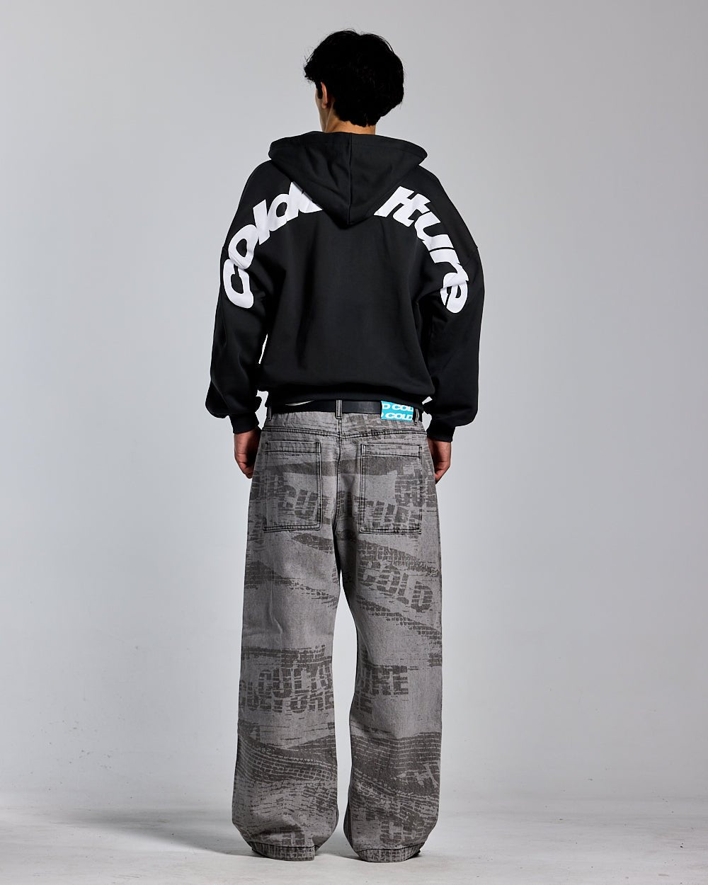 CURVED ZIP HOODIE INDIA INK