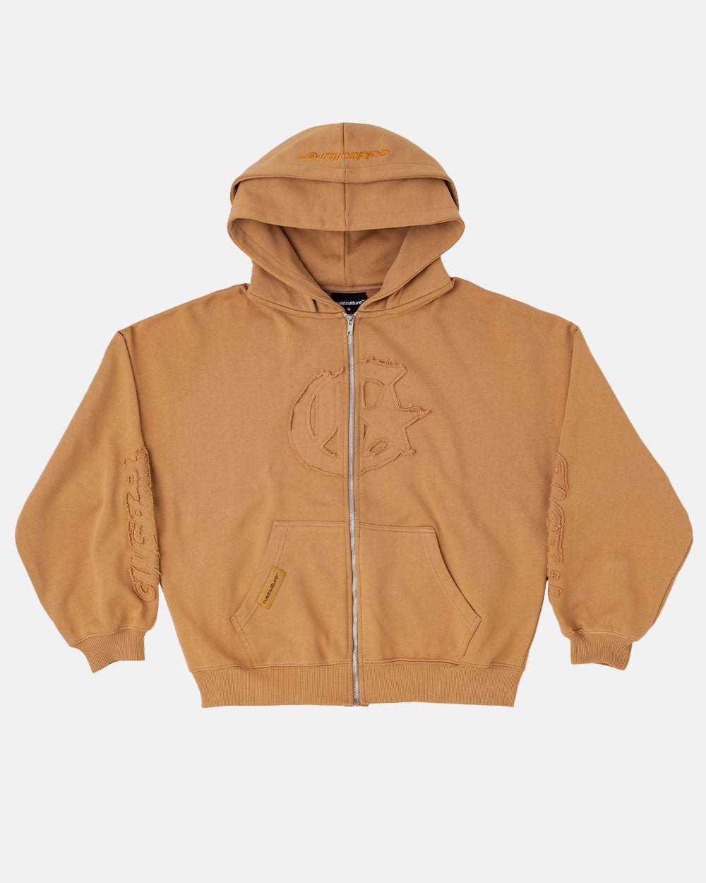 NO RULES ZIP HOODIE LIGHT BROWN