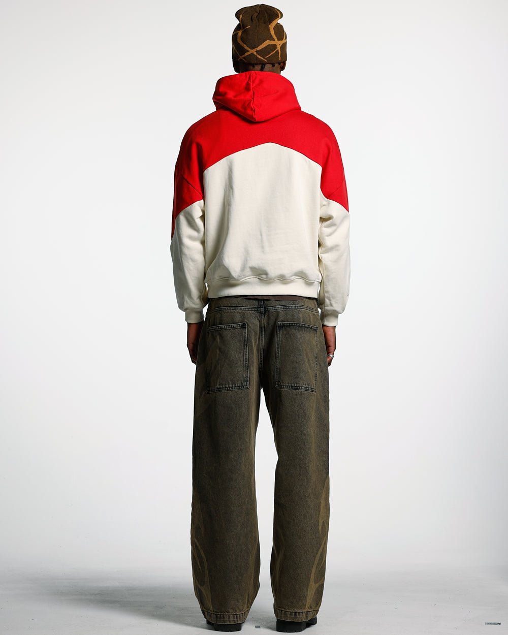 SMOKING HOODIE BEIGE/RED