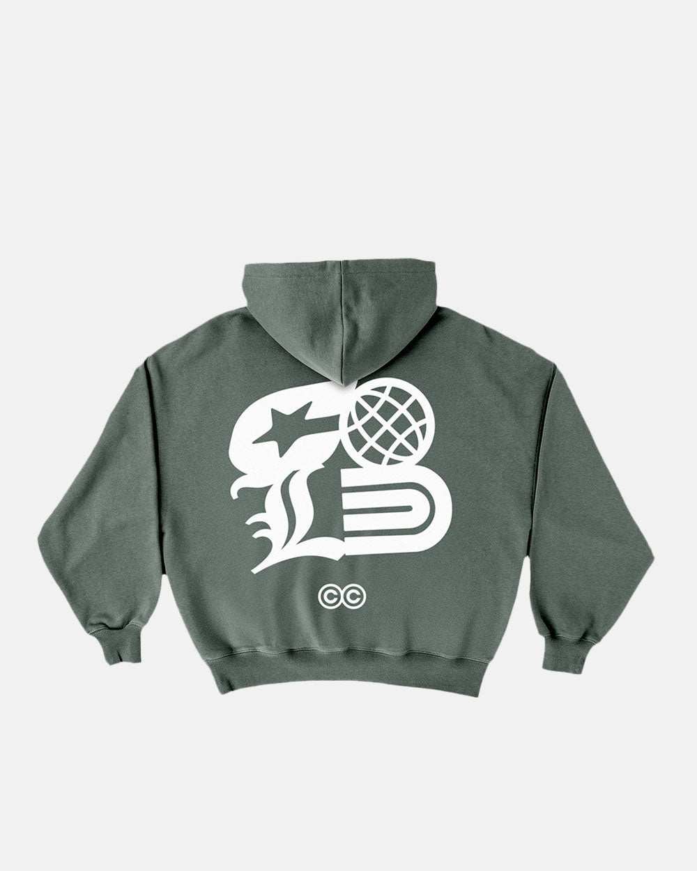 COLD LOGOS HOODIE ASH GREEN