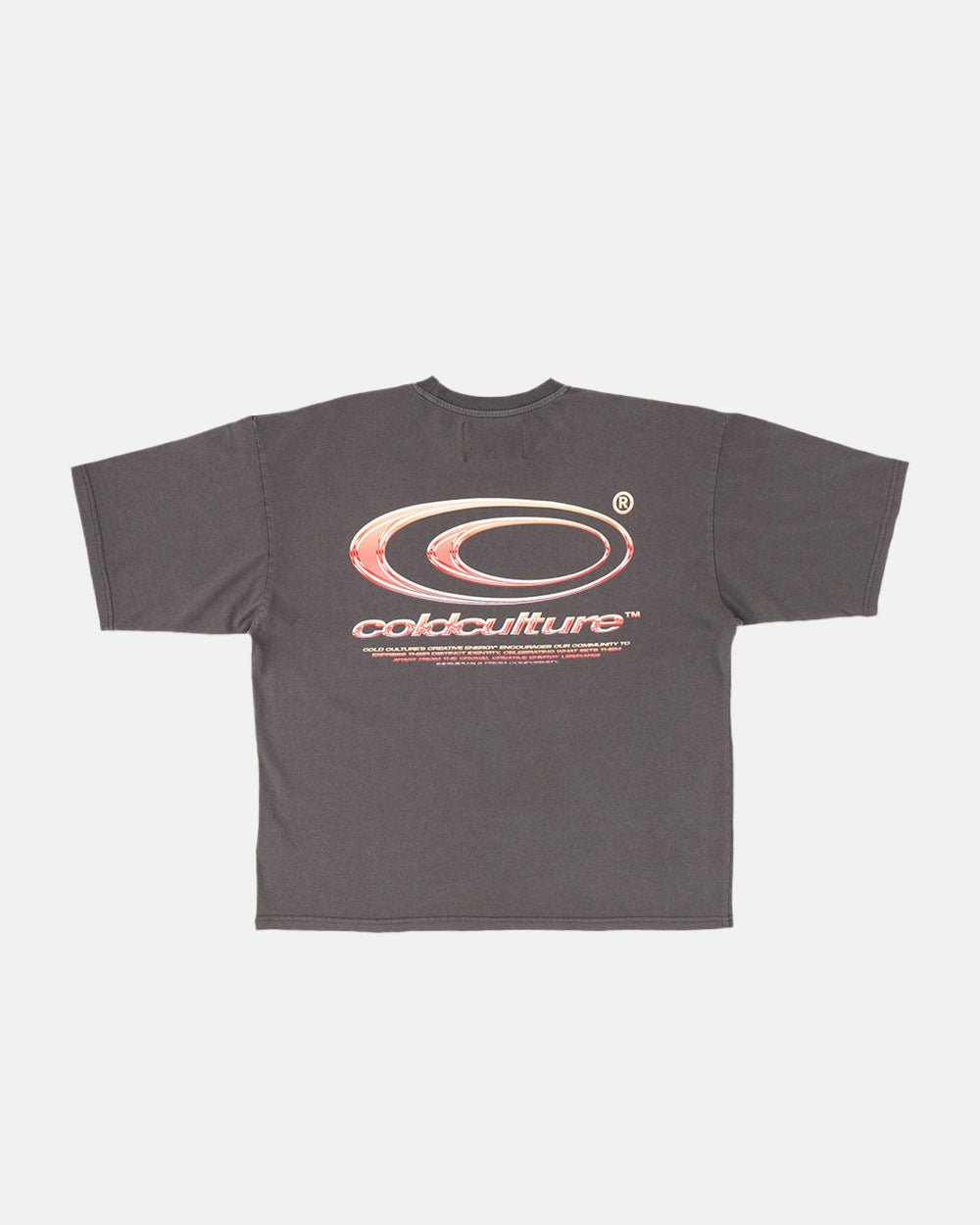 FADED METALLIC LOGO TEE HEAVY GREY