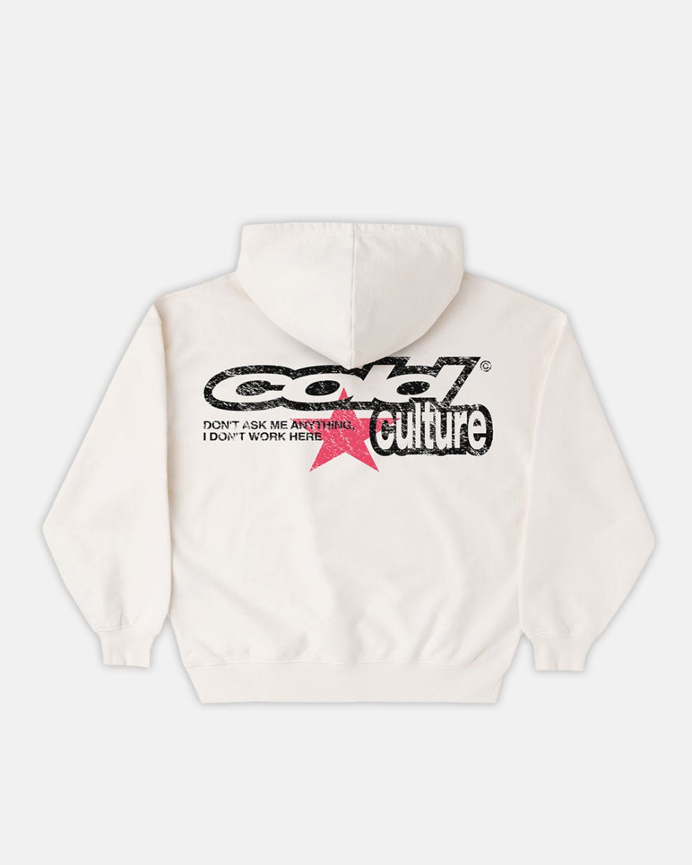 DONT WORK HOODIE +WASHED IVORY WHITE