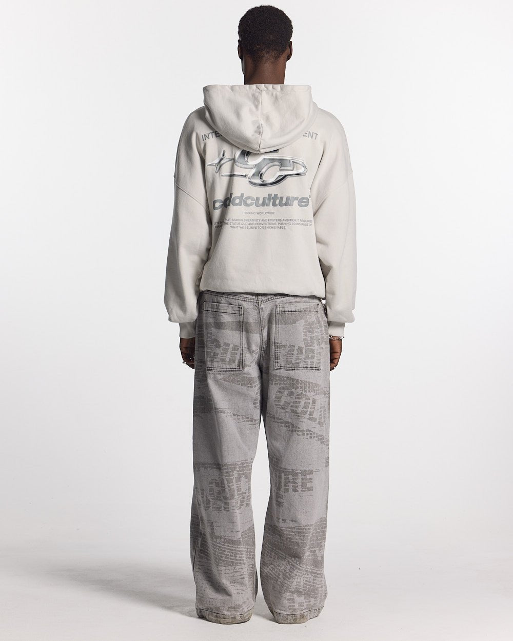 SPARKLY HOODIE PEARL GREY