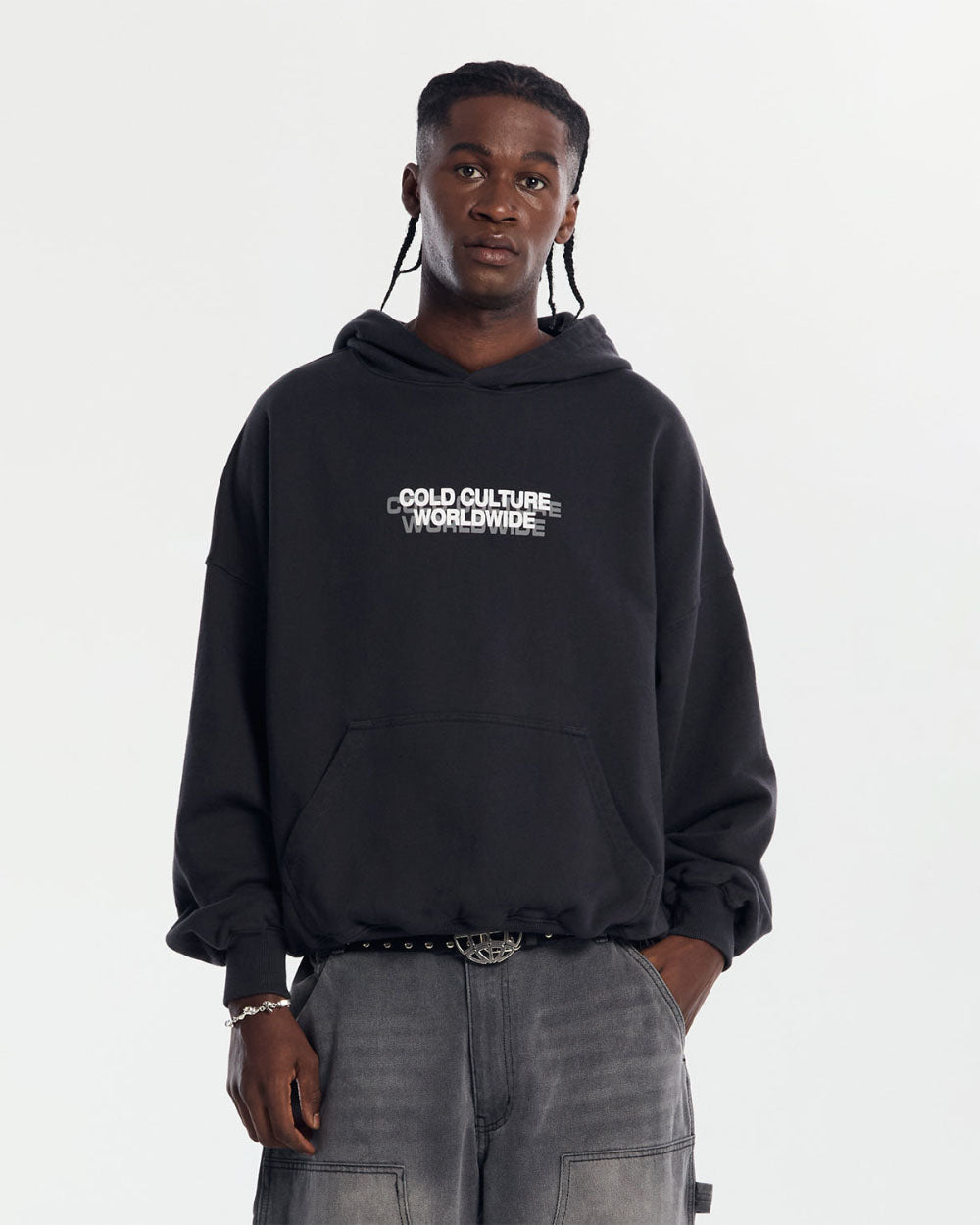 STARS CIRCLE HOODIE BLACK