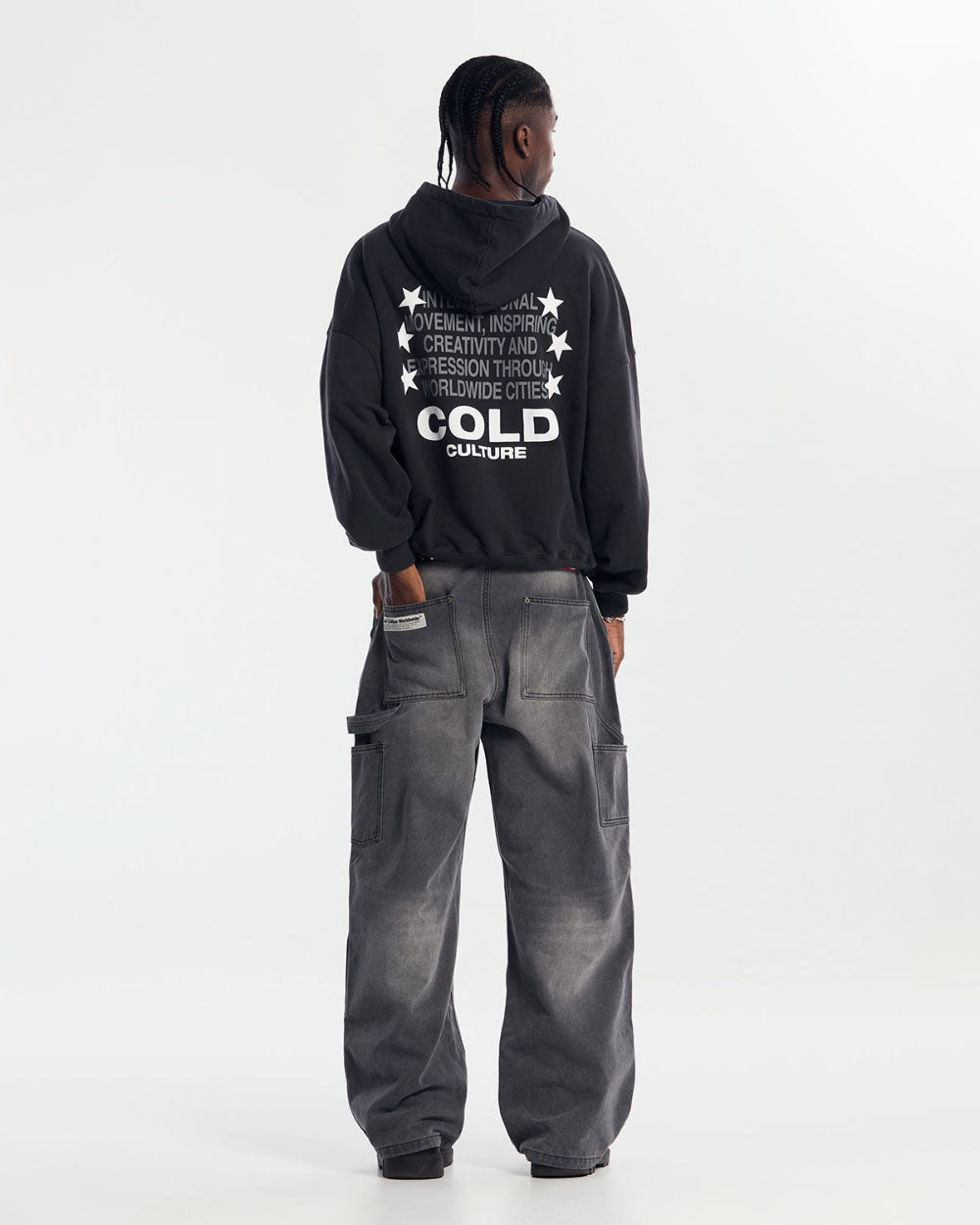 STARS CIRCLE HOODIE BLACK