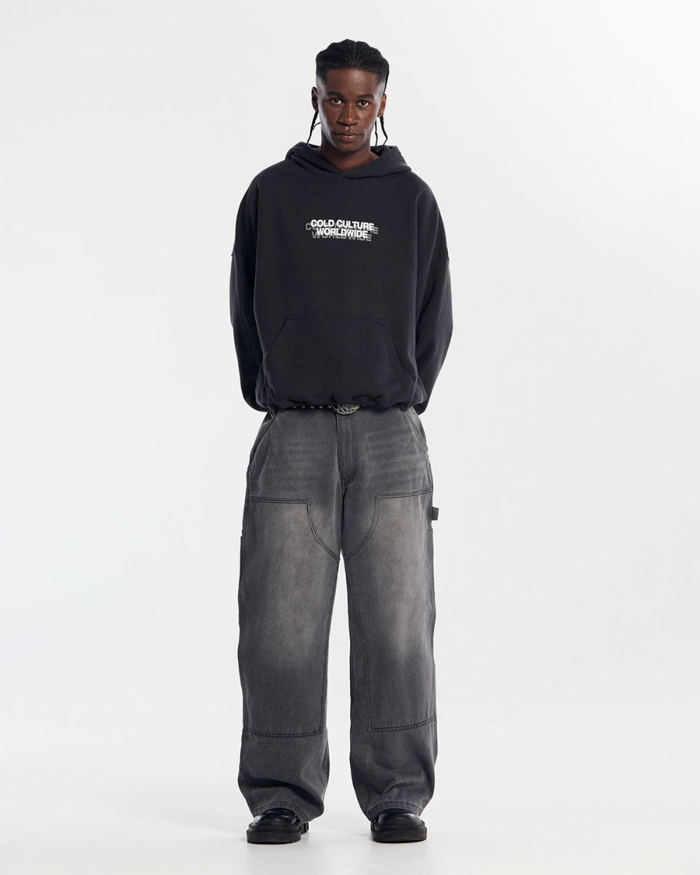 STARS CIRCLE HOODIE BLACK