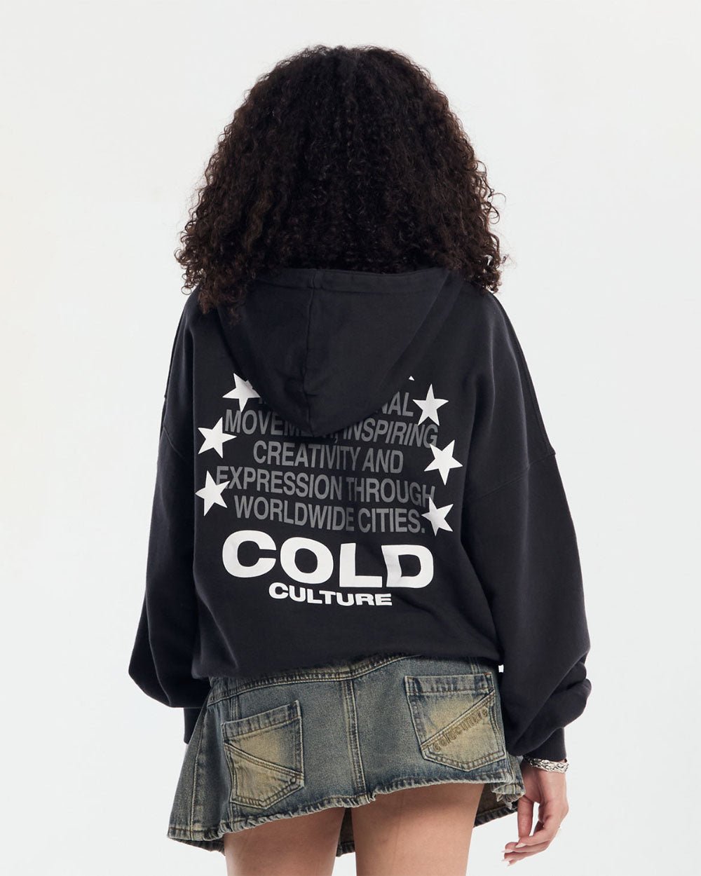 STARS CIRCLE HOODIE BLACK