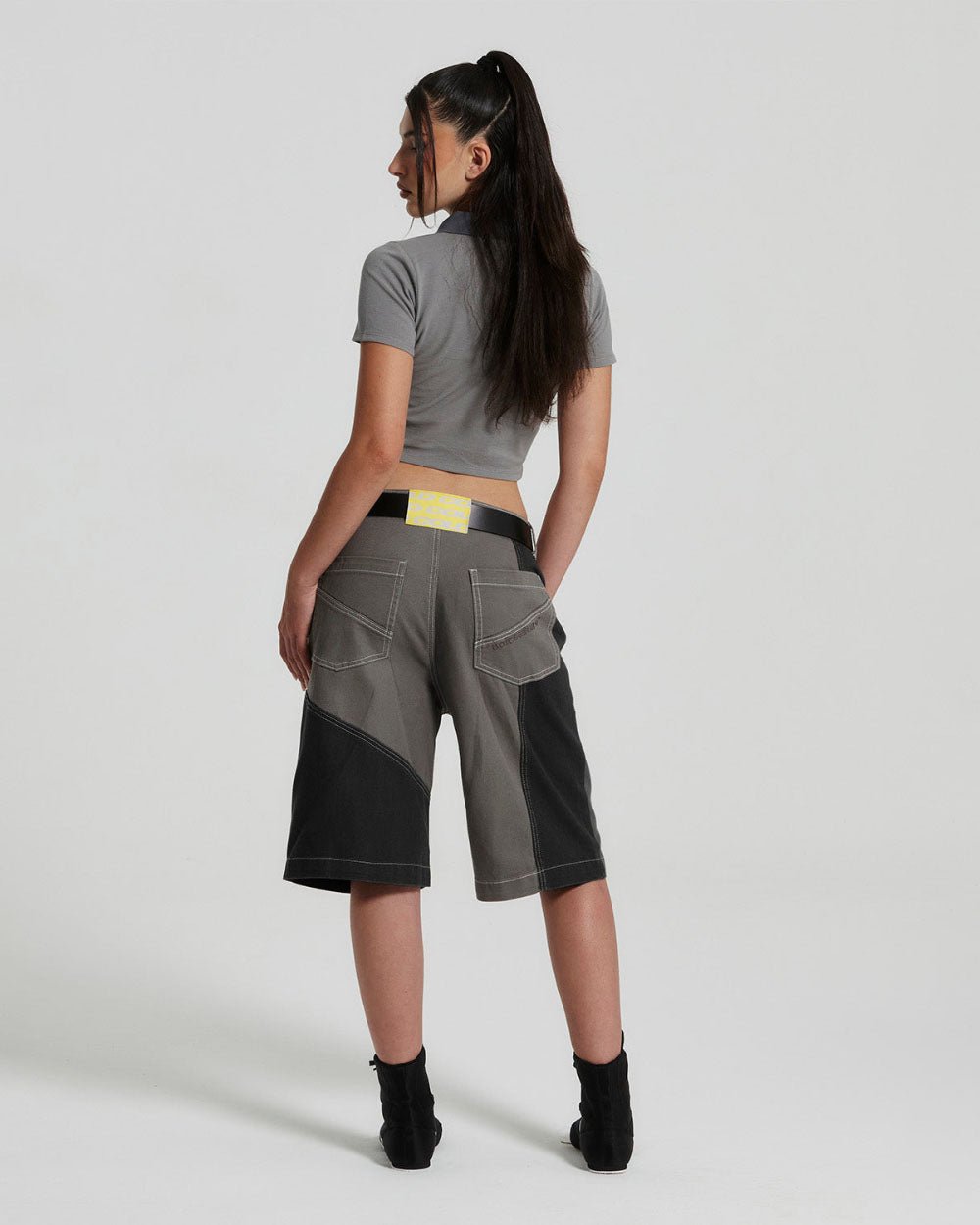 BUTTERFLY V2 SHORTS GREY/BLACK DENIM