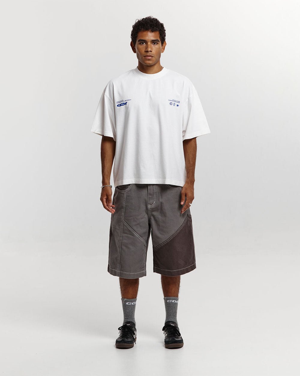 BUTTERFLY V2 SHORTS GREY/BLACK DENIM