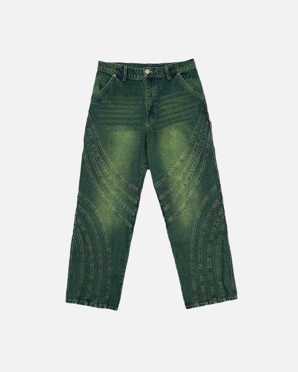 V1 MAZE PANTS GREEN DENIM