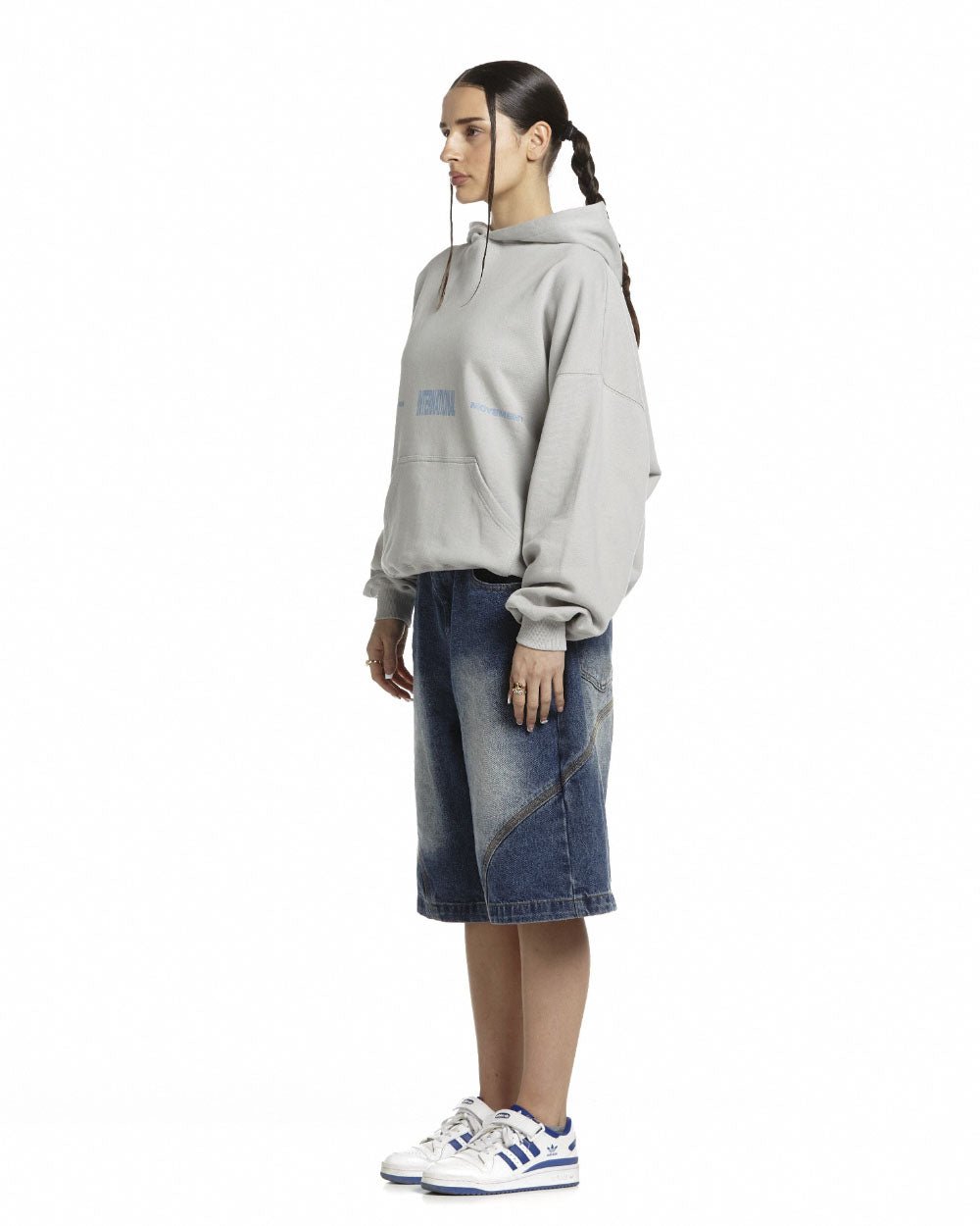 TYPE MODIFICATION HOODIE PEARL GREY