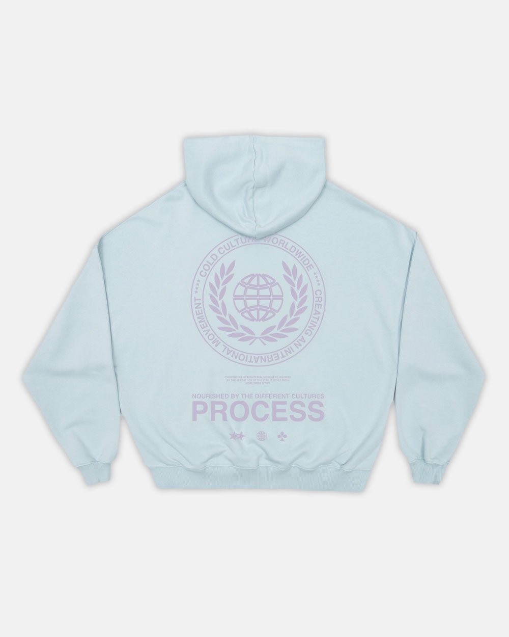 LAUREL WORLD HOODIE PALE BLUE