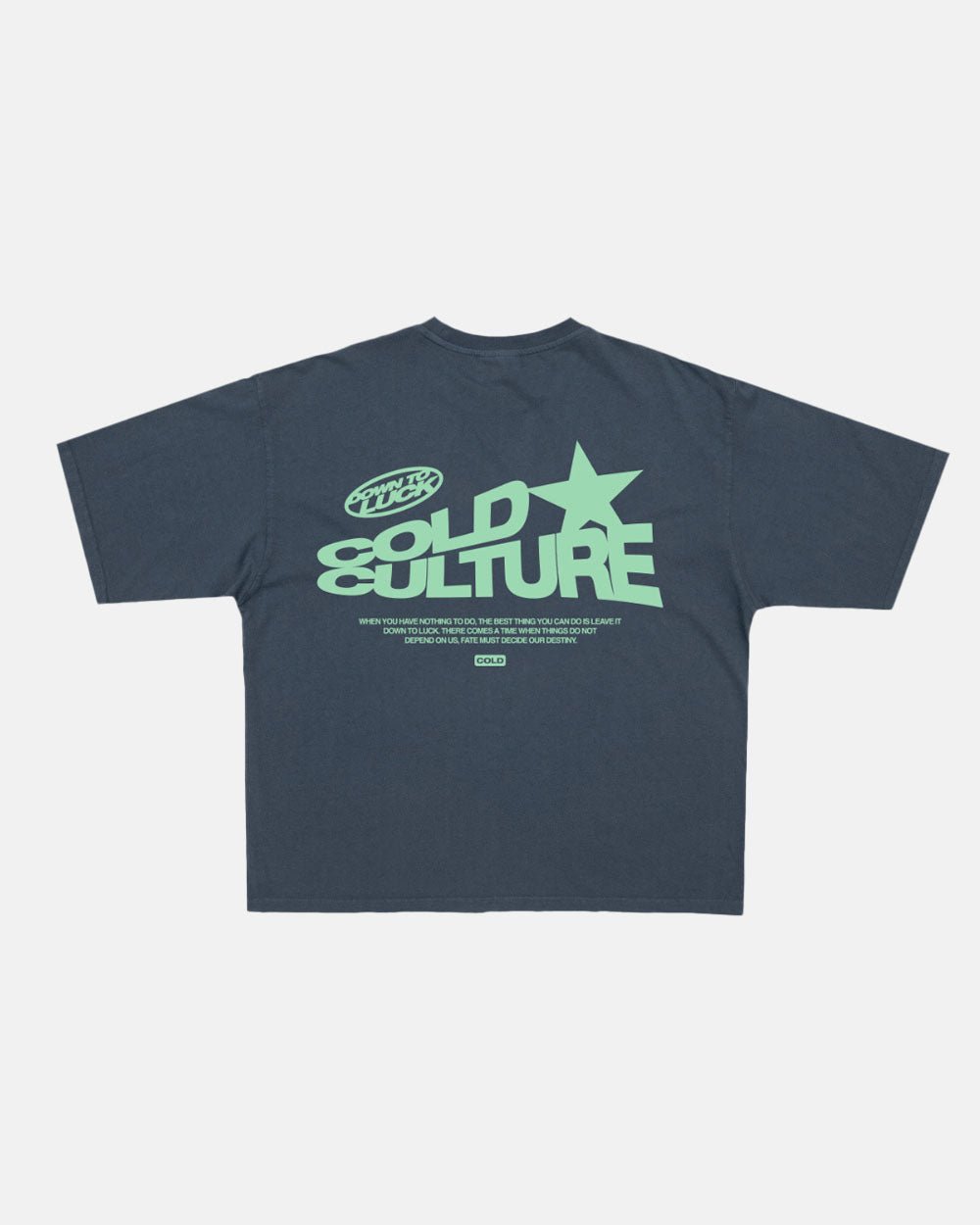 DOWN TO LUCK TEE DARK BLUE