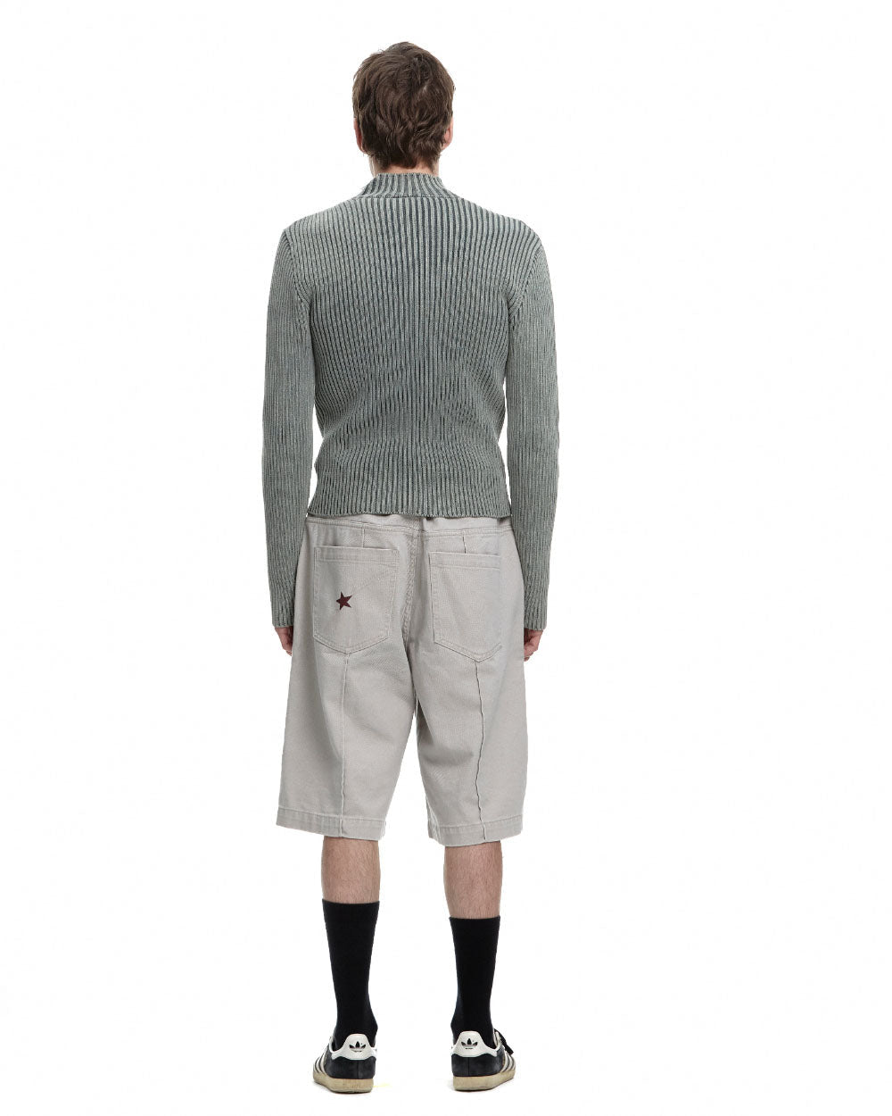 STREAKED FORD ZIPPED KNIT SAGE GREEN