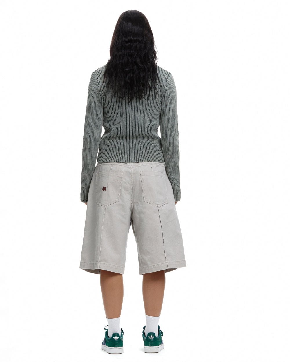 STREAKED FORD ZIPPED KNIT SAGE GREEN