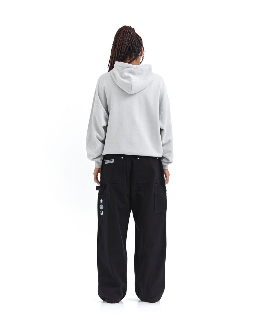 METALLIC WORLD HOODIE LIGHT GREY
