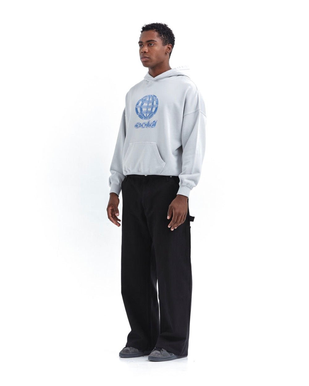 METALLIC WORLD HOODIE LIGHT GREY