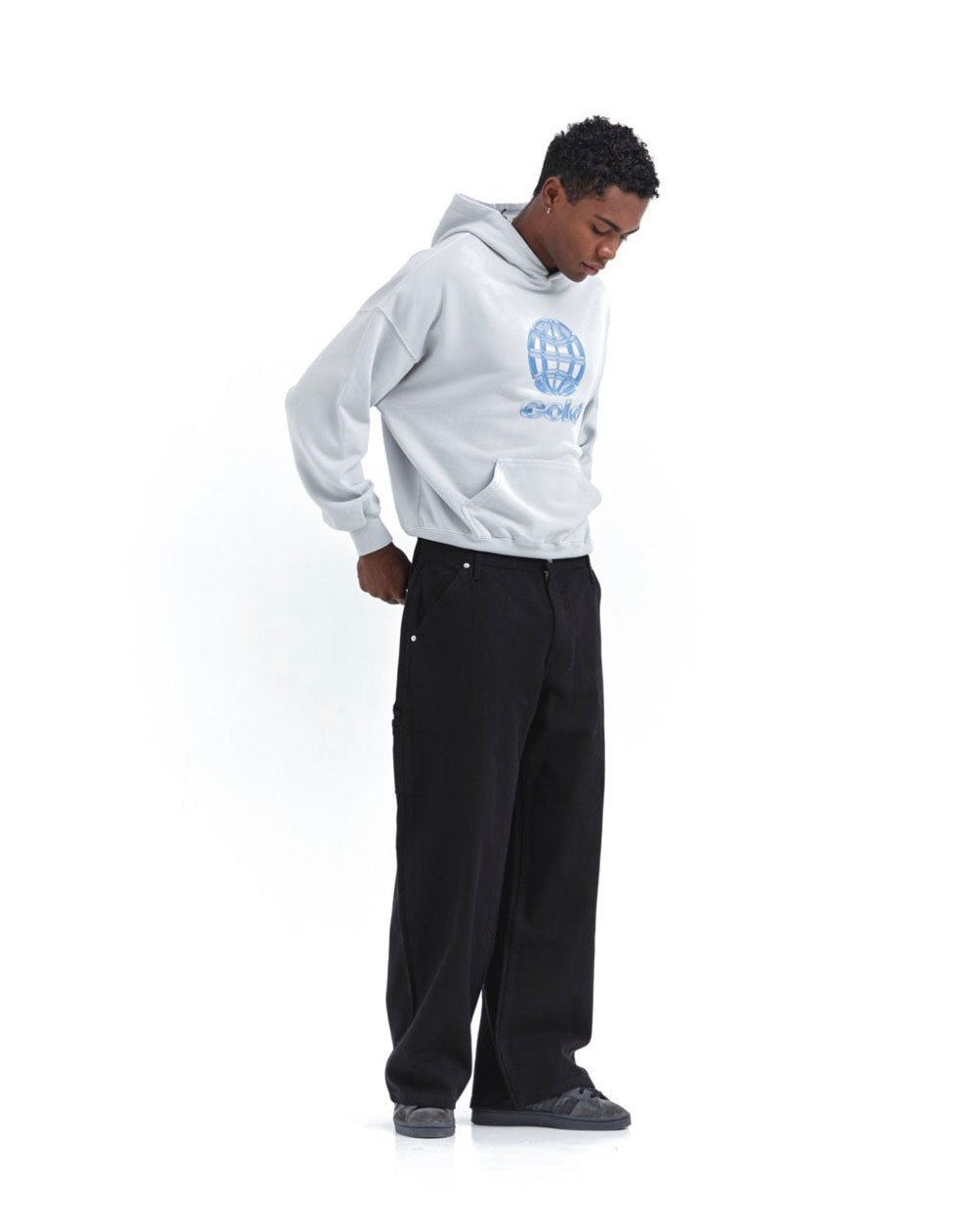 METALLIC WORLD HOODIE LIGHT GREY