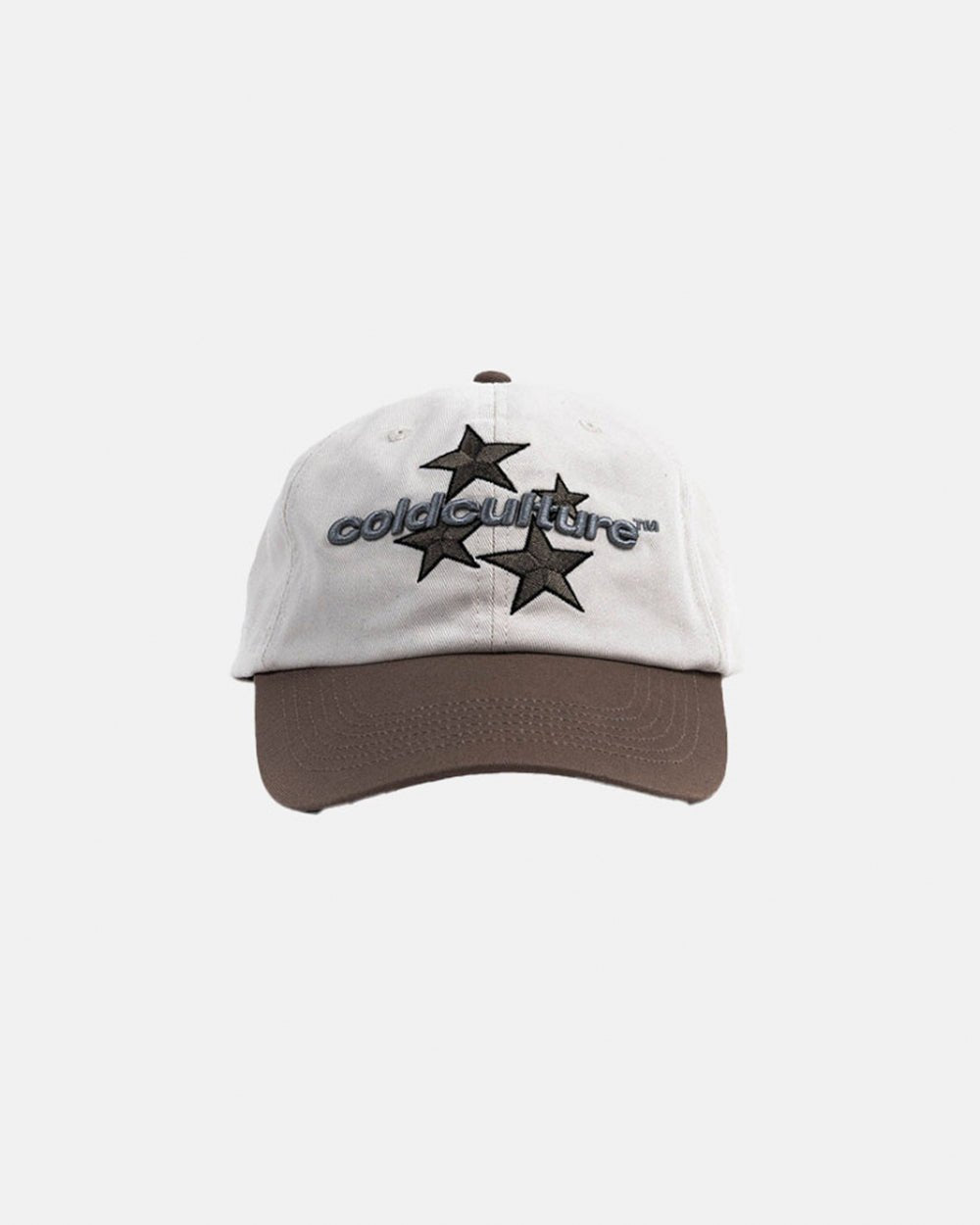 ITALIC STARS CAP IVORY WHITE/BROWN