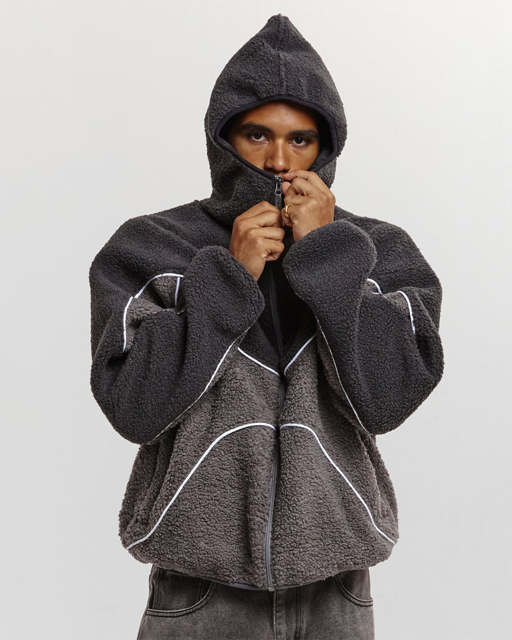 NO RISK FLEECE JACKET HEAVY GREY/DUST GREY