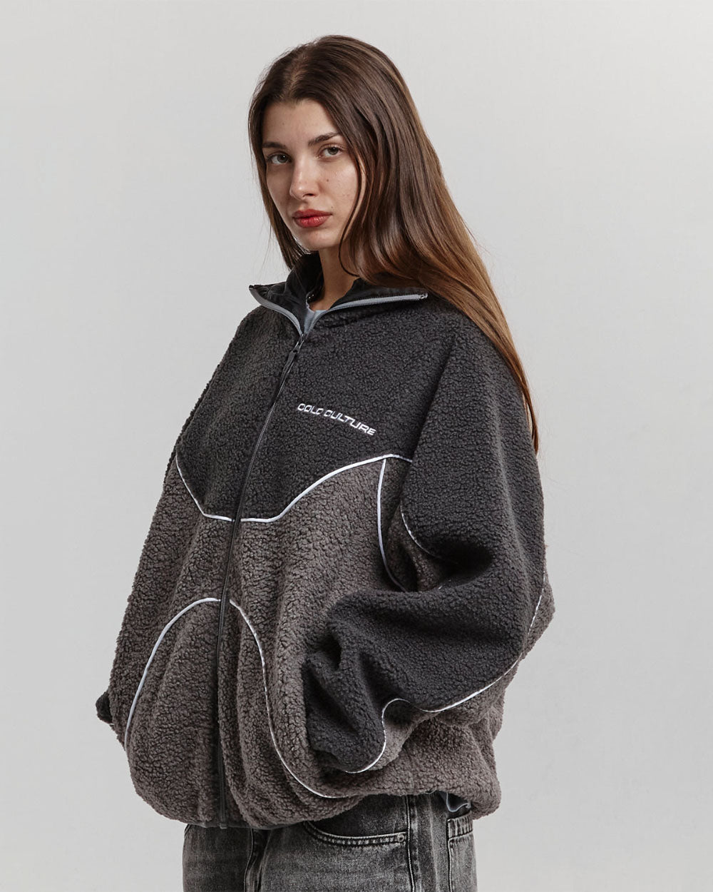 NO RISK FLEECE JACKET HEAVY GREY/DUST GREY