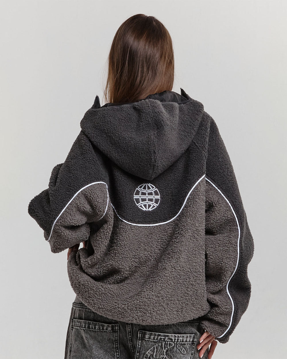 NO RISK FLEECE JACKET HEAVY GREY/DUST GREY