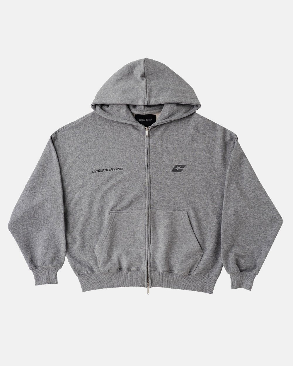 THINKING ZIP HOODIE ASH GREY