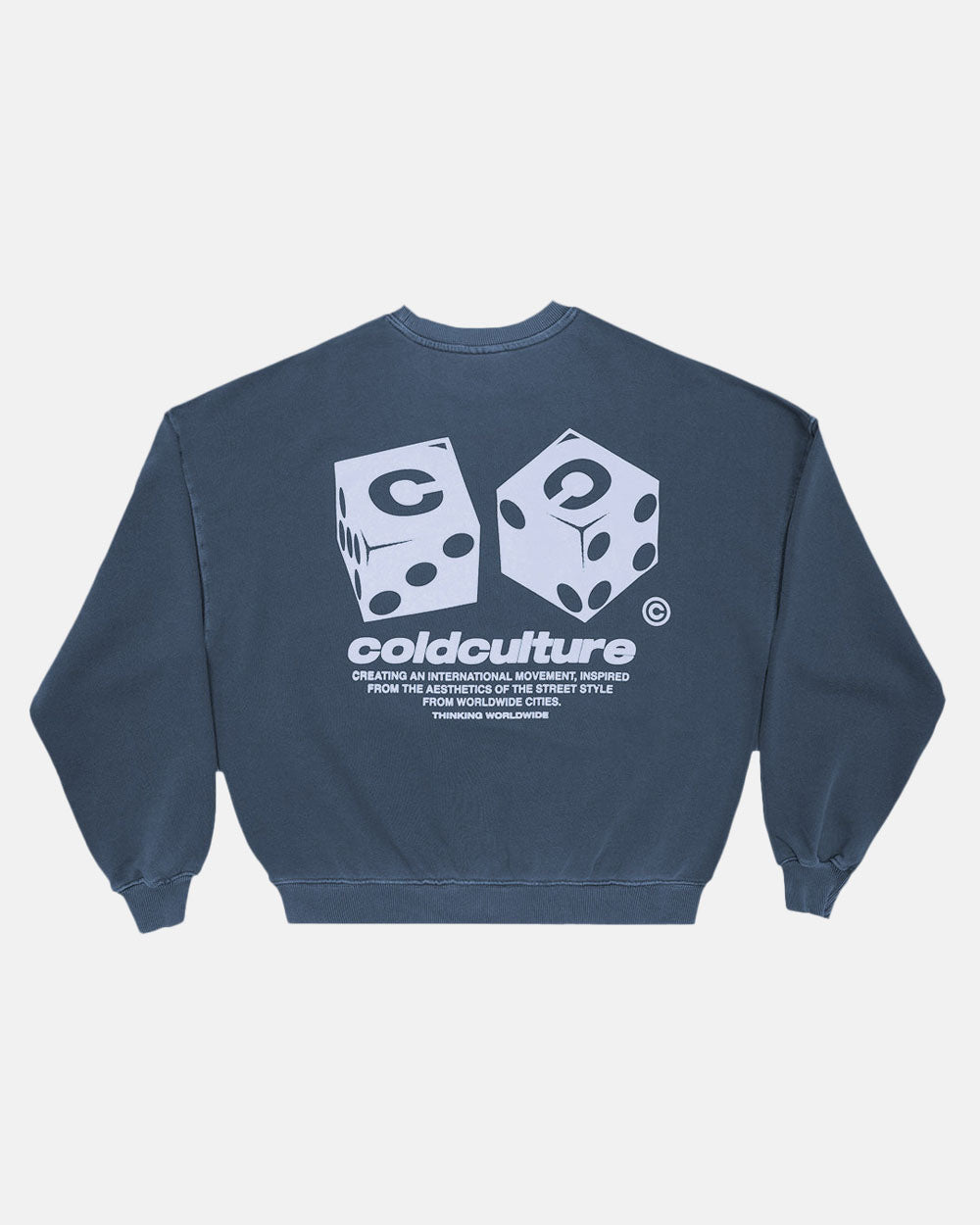 DICE CREWNECK SLATE BLUE