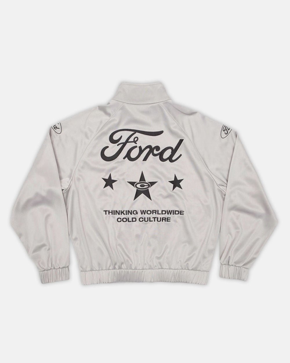 METALLIC FORD ZIP SILVER JACKET