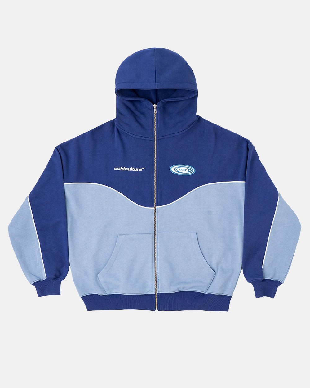 NO RISK ZIP HOODIE BLUE SCALE