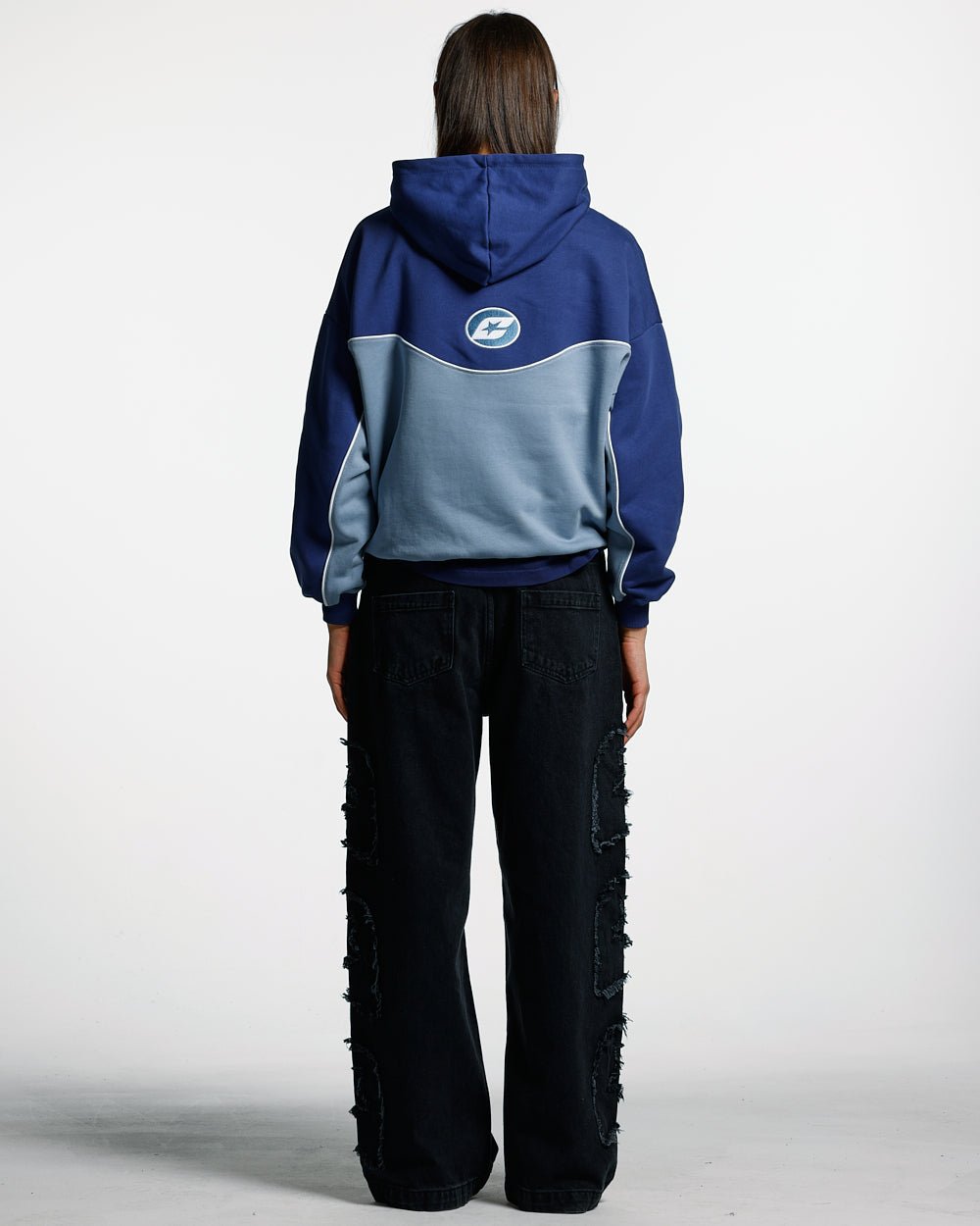 NO RISK ZIP HOODIE BLUE SCALE