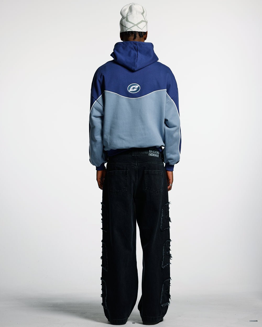 NO RISK ZIP HOODIE BLUE SCALE