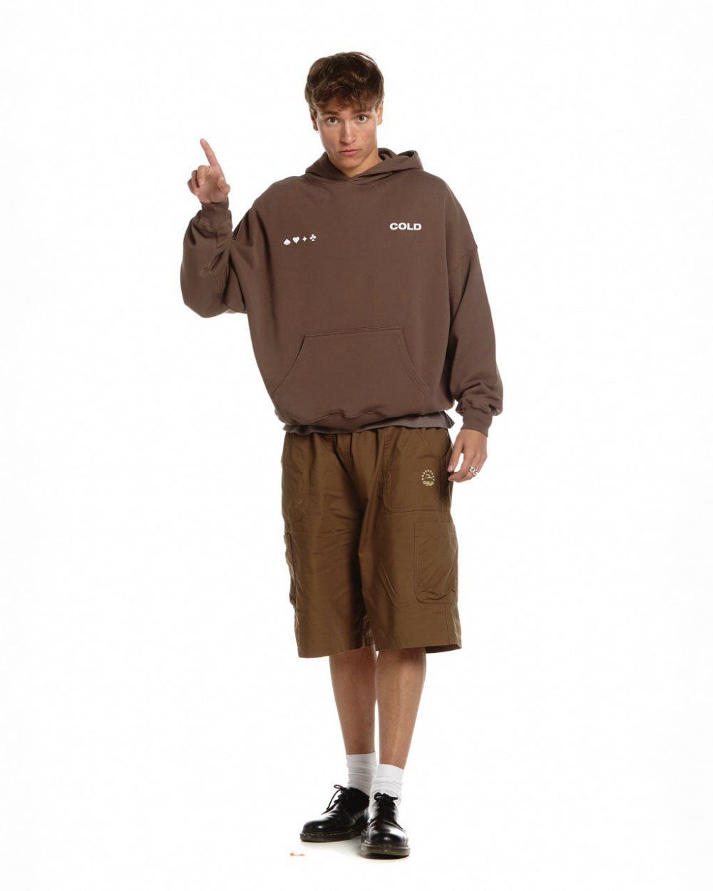 LUCKY TOUCH HOODIE CAFE NOIR