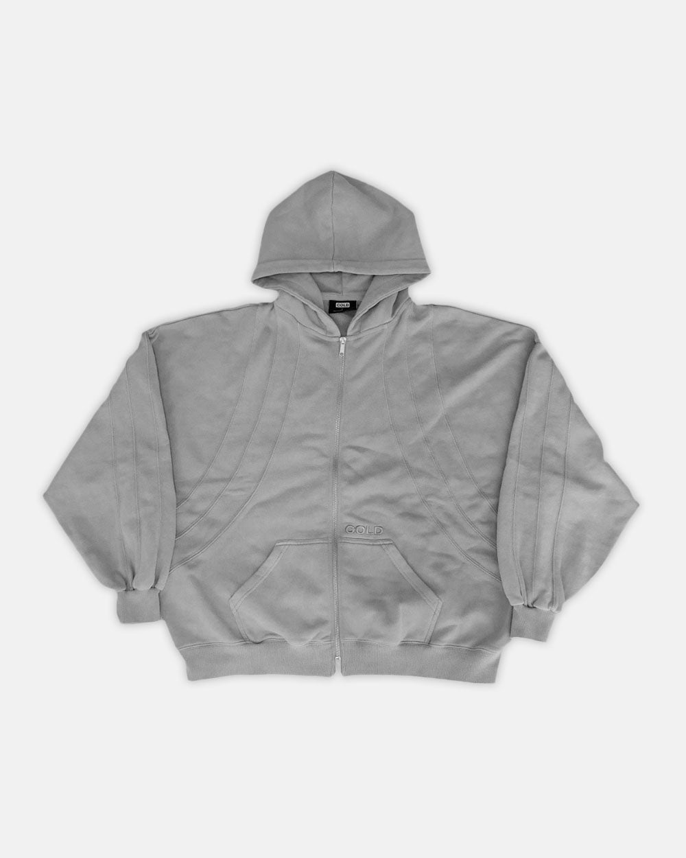 PITLANE ZIP HOODIE WASHED GREY