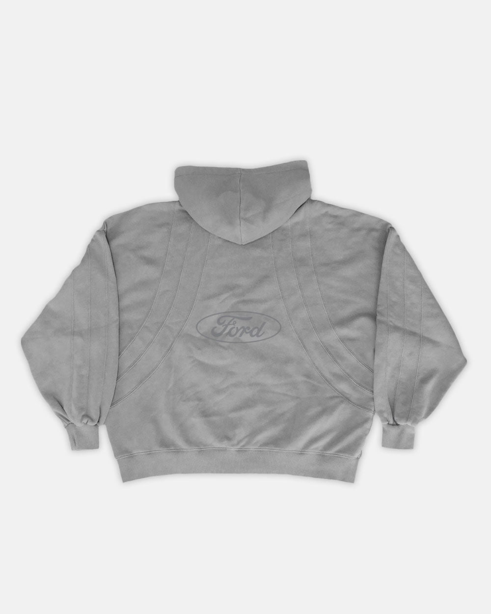 PITLANE ZIP HOODIE WASHED GREY