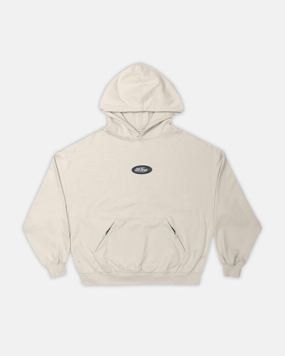 SILICONE DETAIL HOODIE ULTRA LIGHT GREY