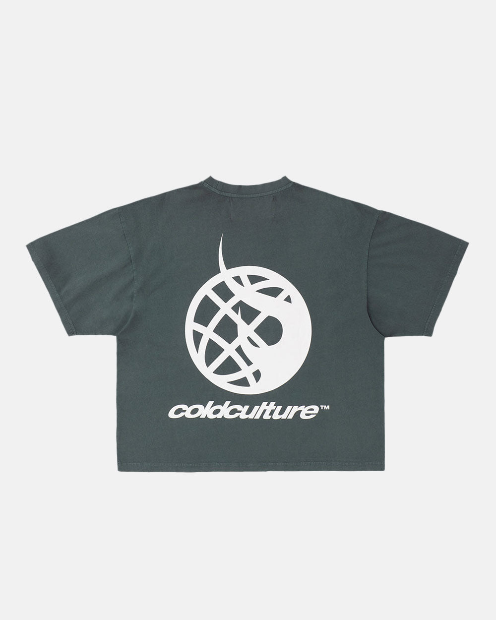 BURNING TEE +WASHED NIGHT GREEN