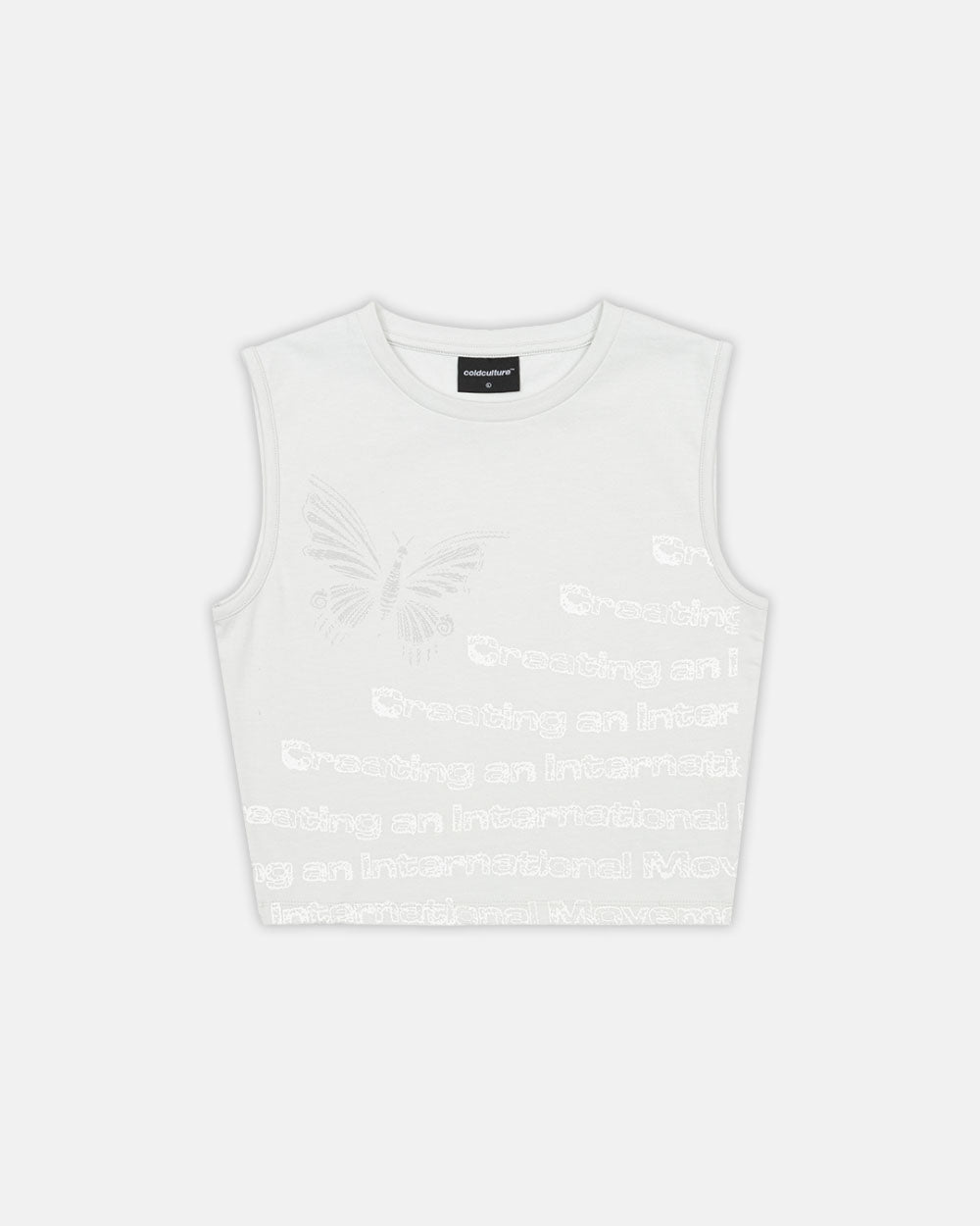 WAVES EFFECT TANK TOP ULTRA LIGHT GREY