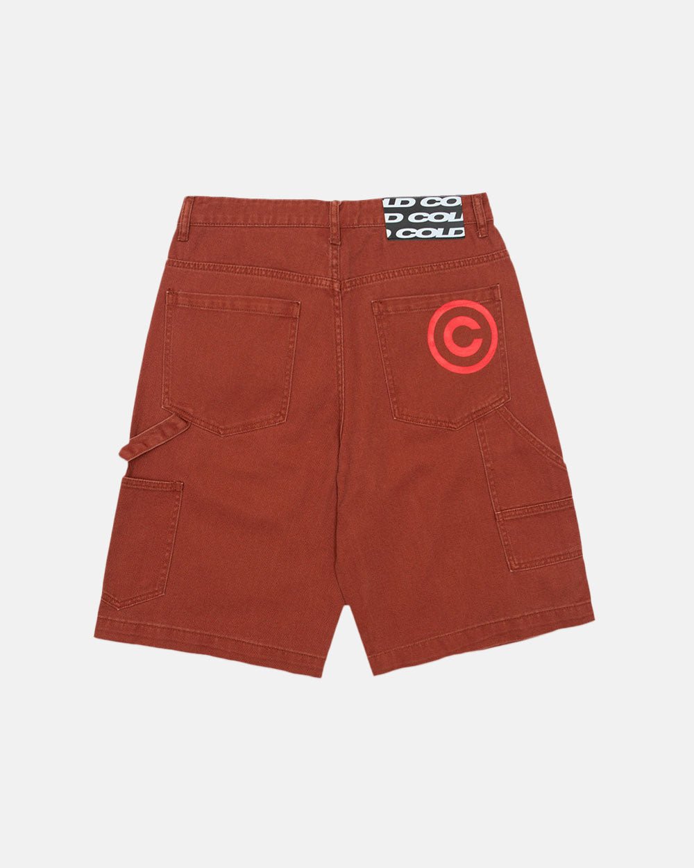 DOUBLE KNEE SHORTS WASHED COPPER DENIM