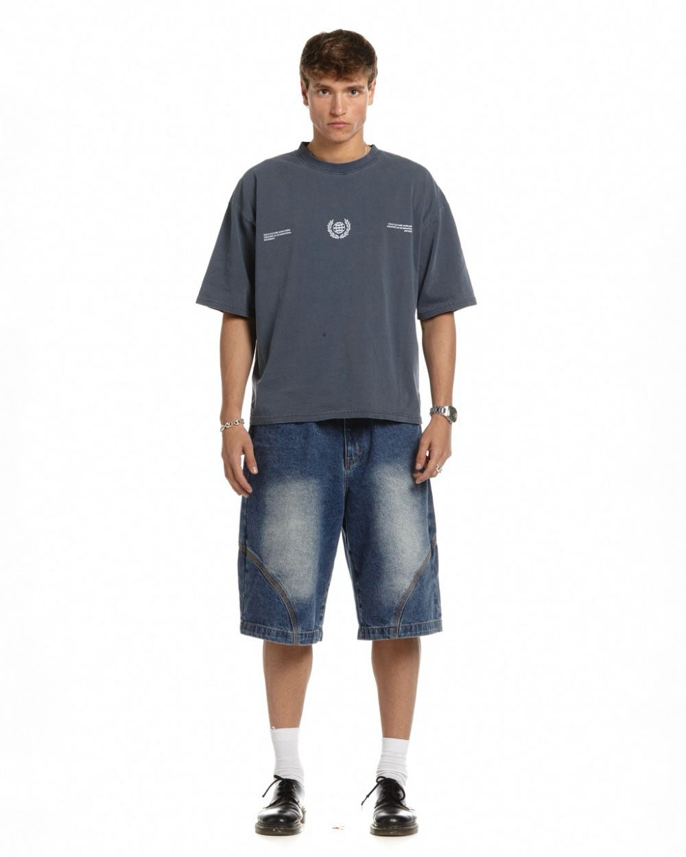 LAUREL WORLD TEE DARK BLUE