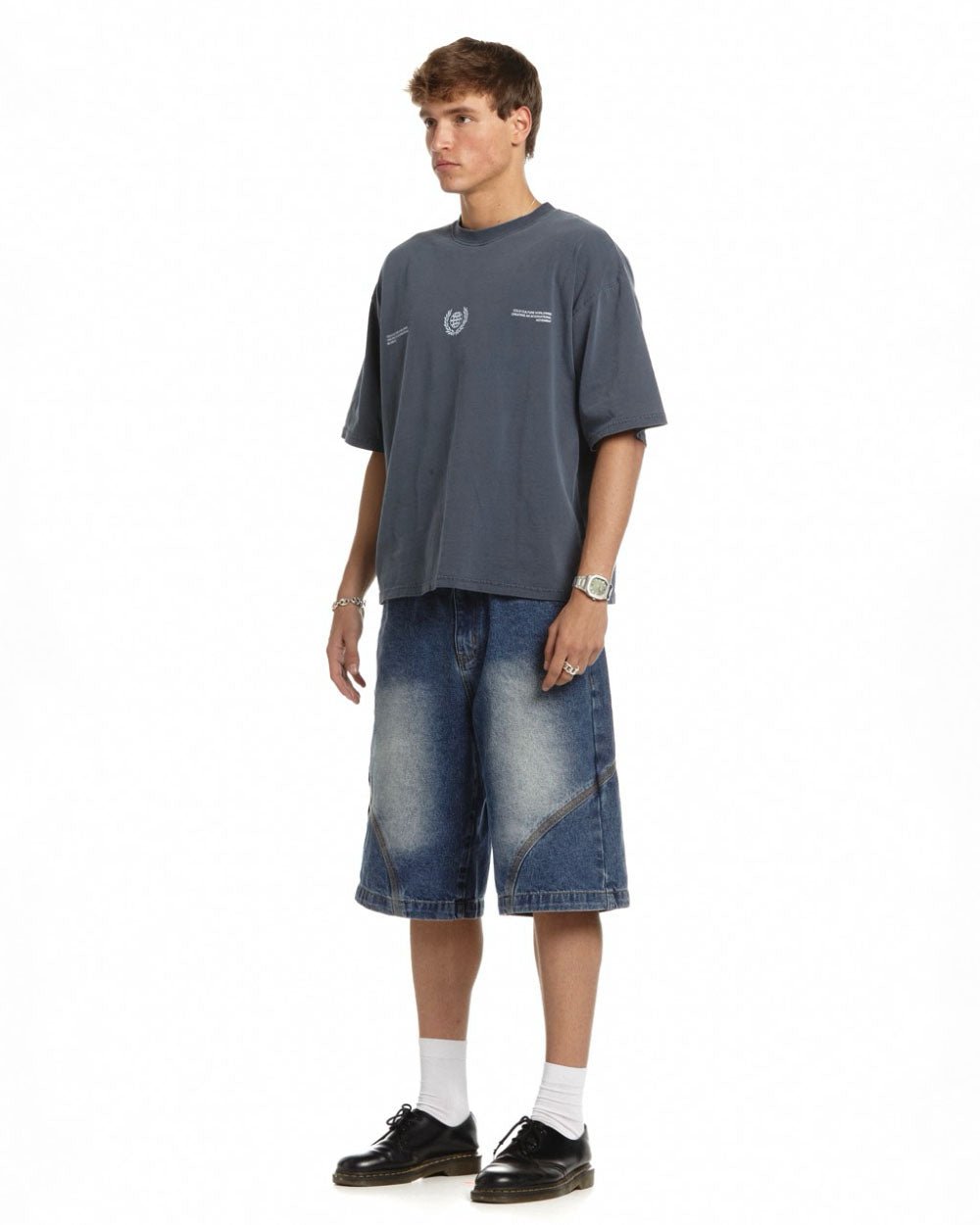 LAUREL WORLD TEE DARK BLUE