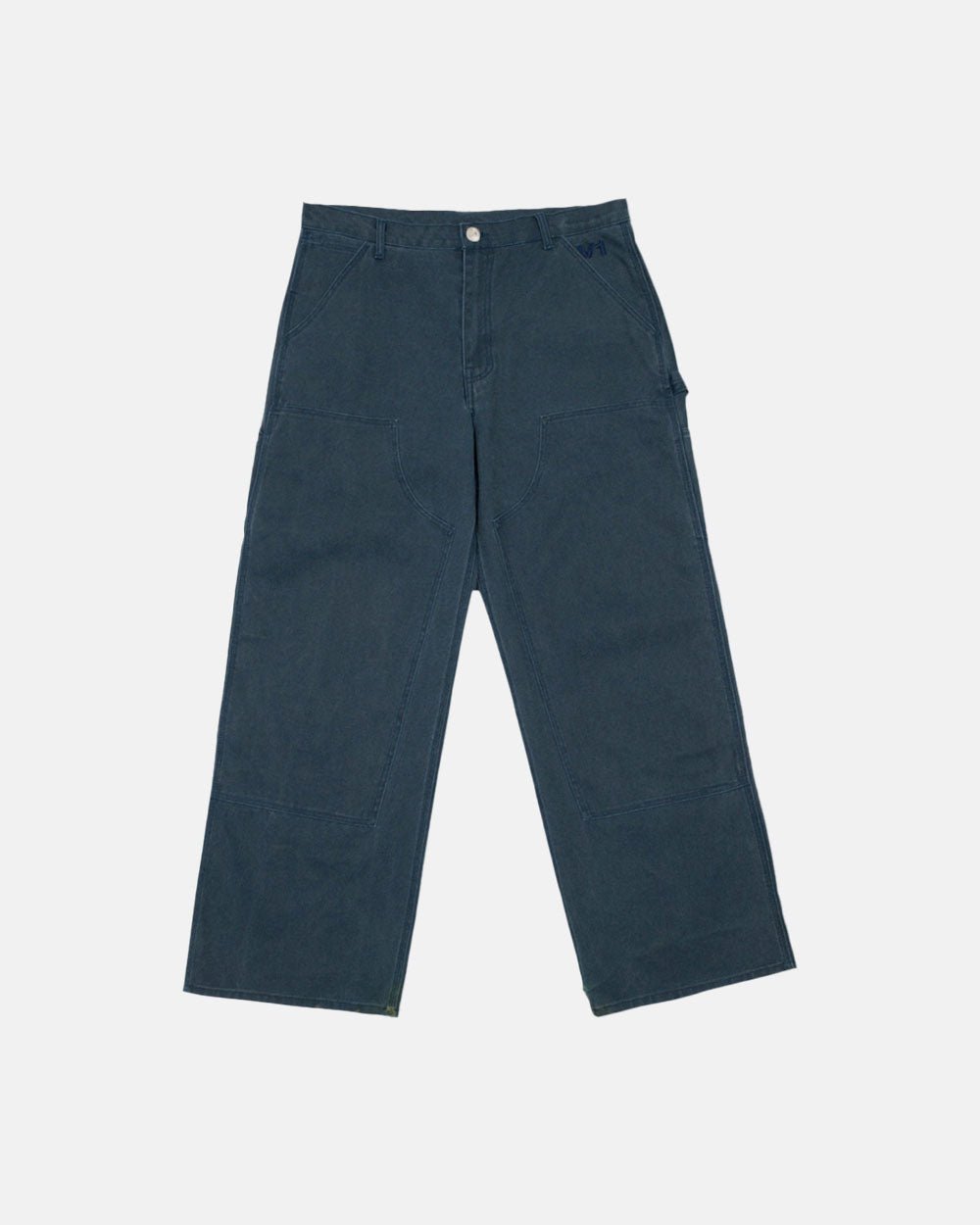 V1 DOUBLE KNEE PANTS STONE WASHED SLATE BLUE