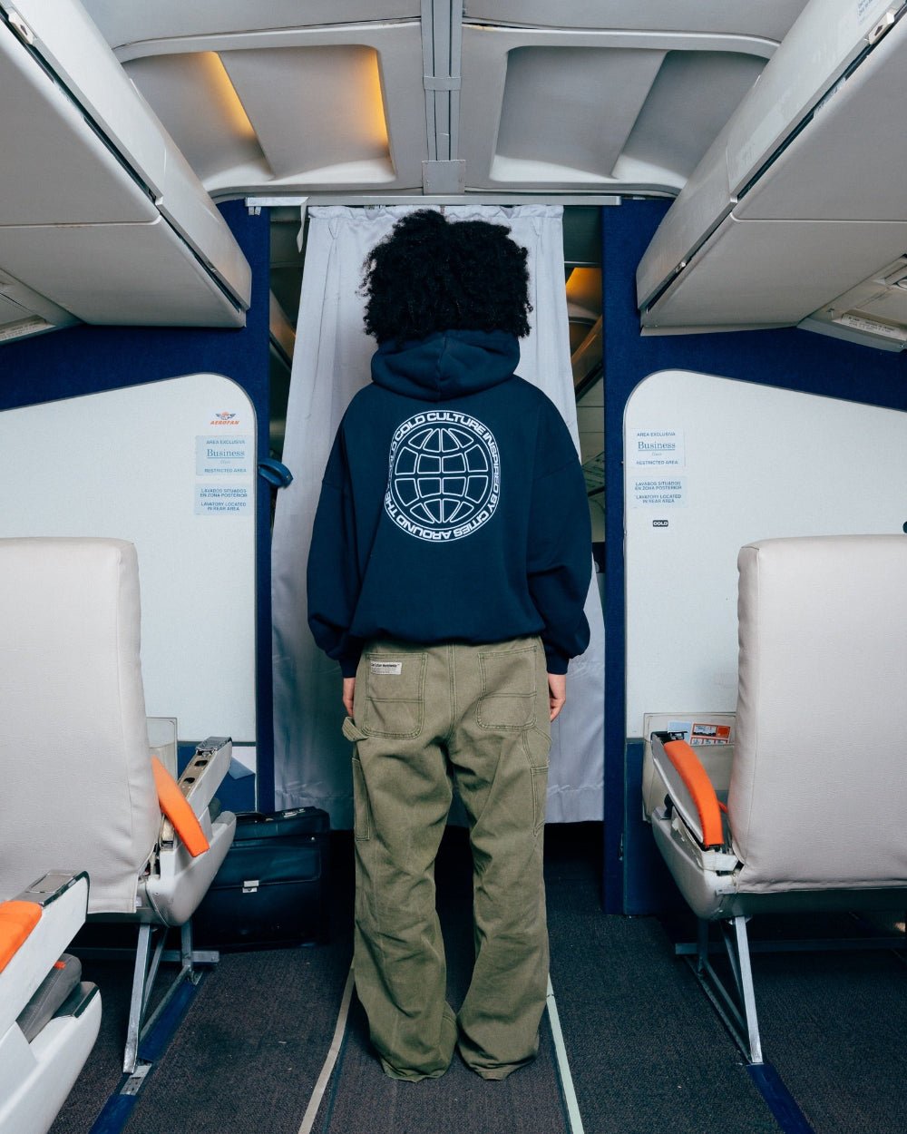 GLOBE HOODIE BLUE OCEAN